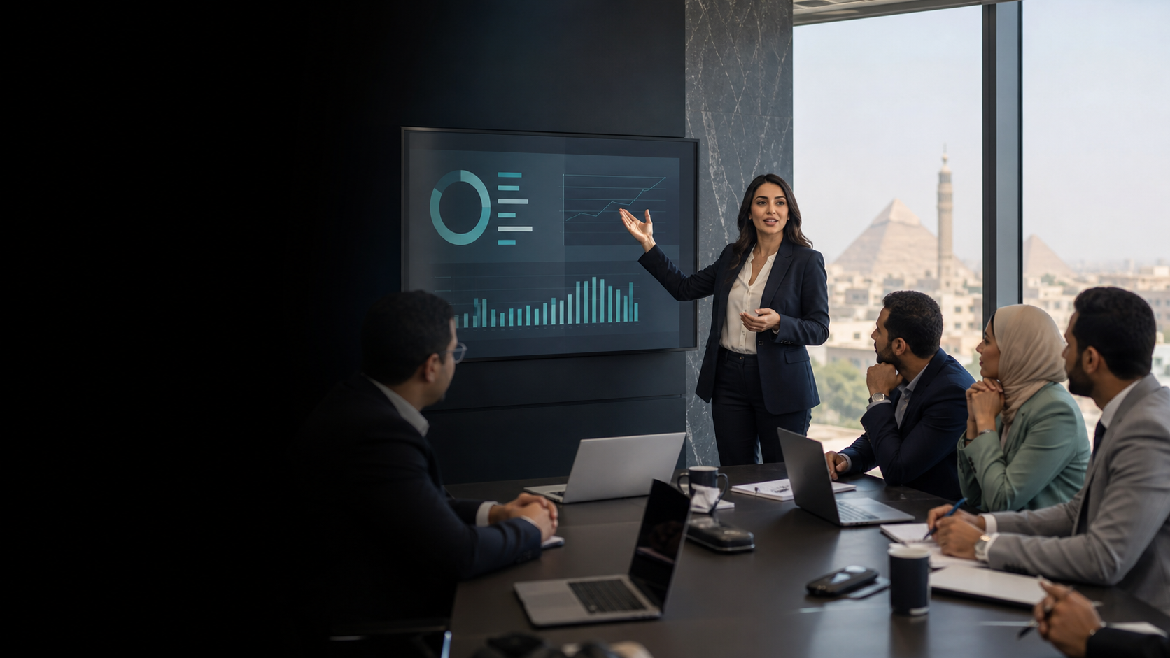 قيادة HR مصرية في اجتماع